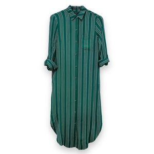 Maeve by Anthropologie green & white striped long sleeve dress (size 2 /…